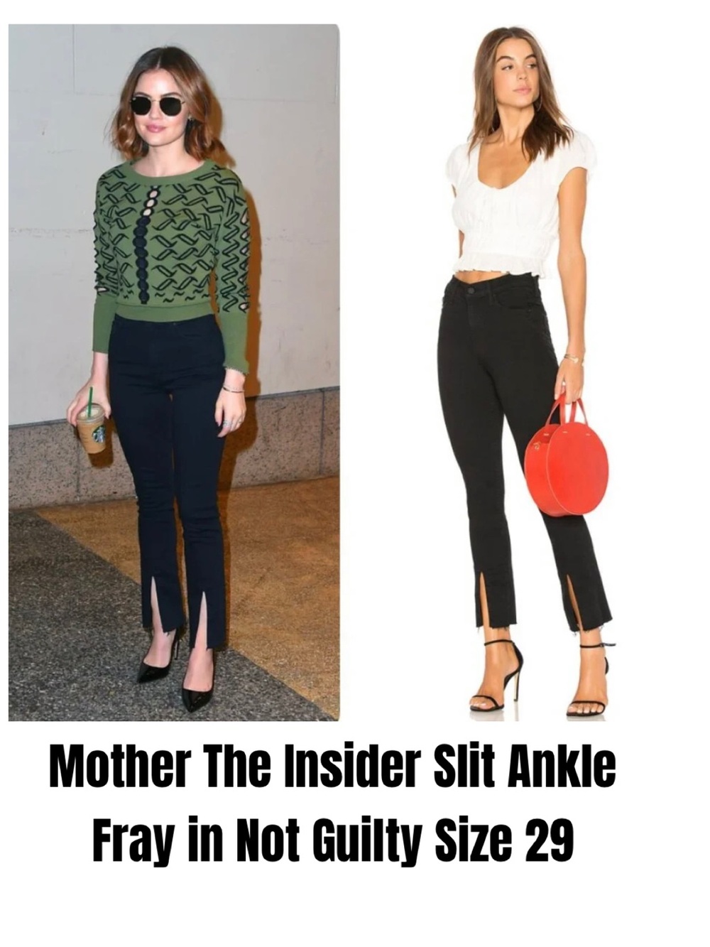 Mother The Insider Slit Ankle Fray in Not Guilty Size 29
